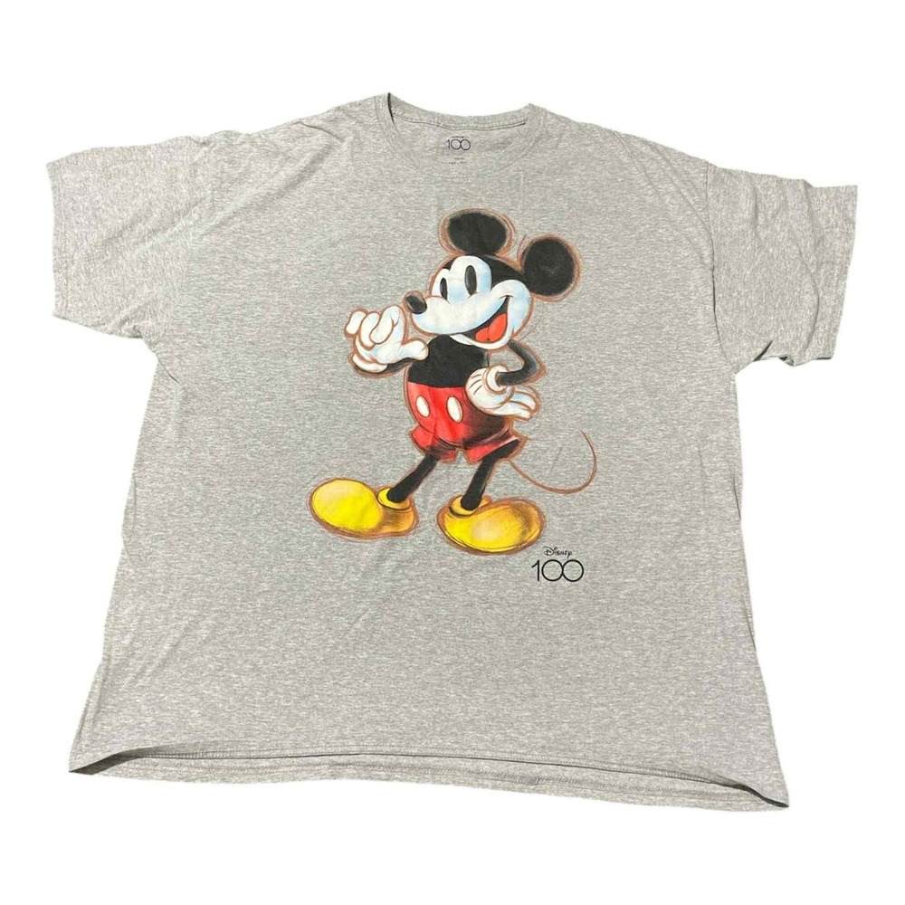 Disney‎ Mickey Mouse Shirt Mens 2XL Disney 100 Graphic Tee Short Sleeve Crewneck